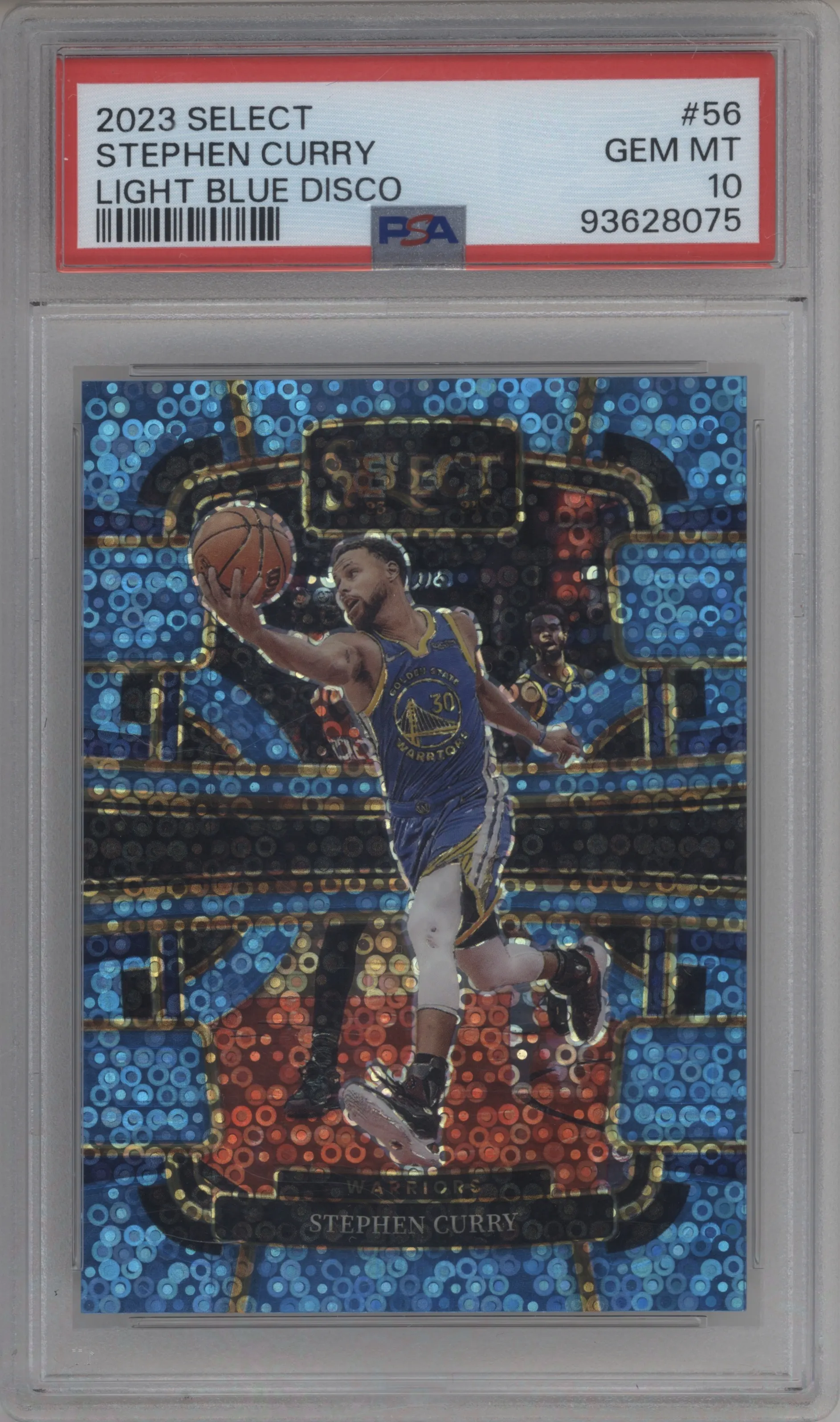 2023 Panini Select Stephen Curry Light Blue Disco #56 PSA 10
