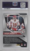 Patrick Mahomes II from the 2024 Panini Prizm set featuring a Silver Prizm parallel graded by PSA and given an overall grade of 10.
