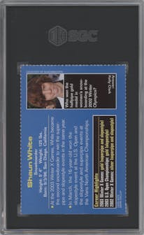 Shaun White from the 2003 Sports Illustrated for Kids set graded by SGC and given an overall grade of 3.