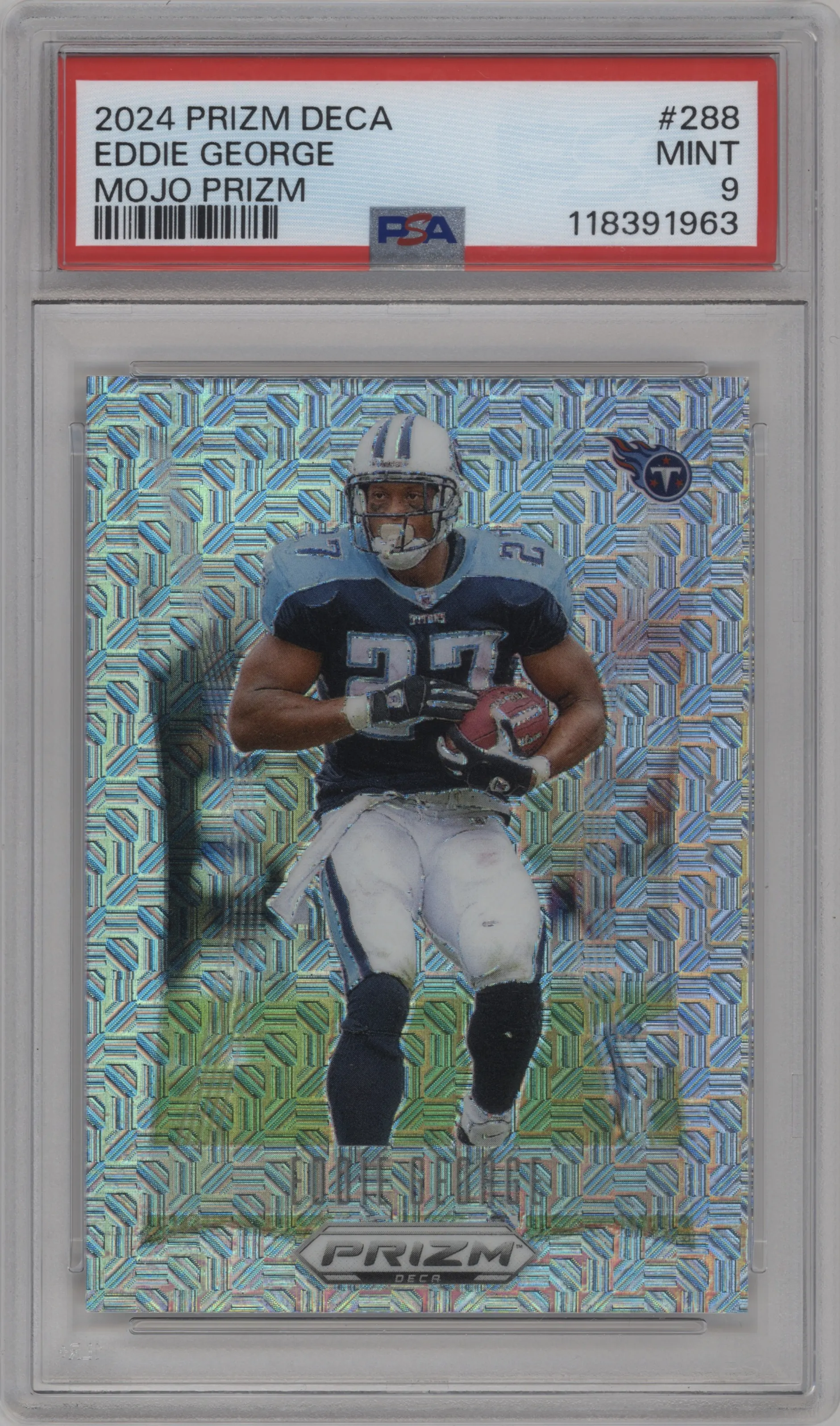 2024 Panini Prizm Deca Eddie George Mojo Prizm #288 PSA 9