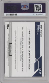 Troy Aikman from the 2023 Topps Composite set featuring a Geometric Black parallel graded by PSA and given an overall grade of 10.