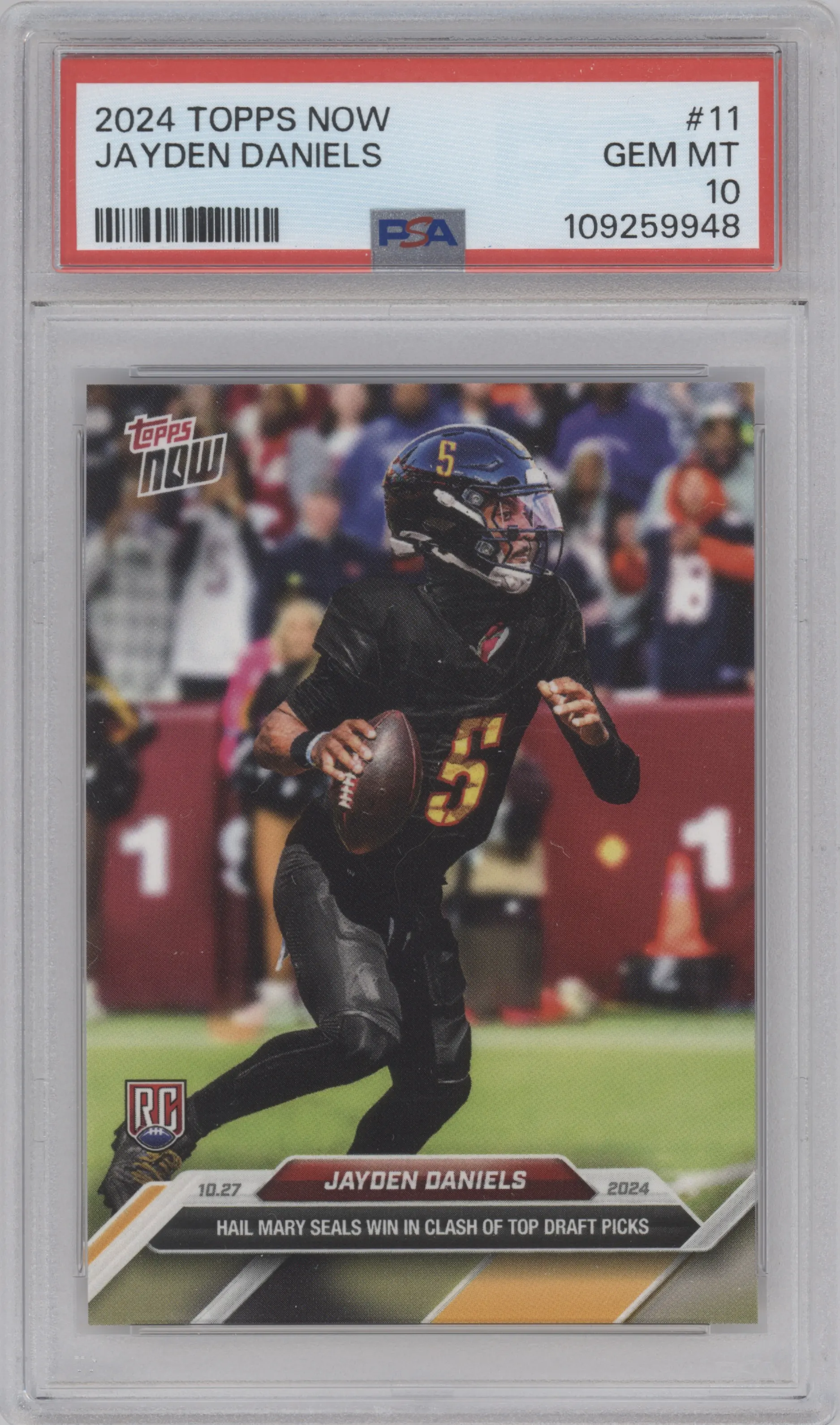 2024 Topps Now Jayden Daniels PSA 10
