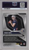 Drake Maye from the 2024 Panini Prizm set graded by PSA and given an overall grade of 9.