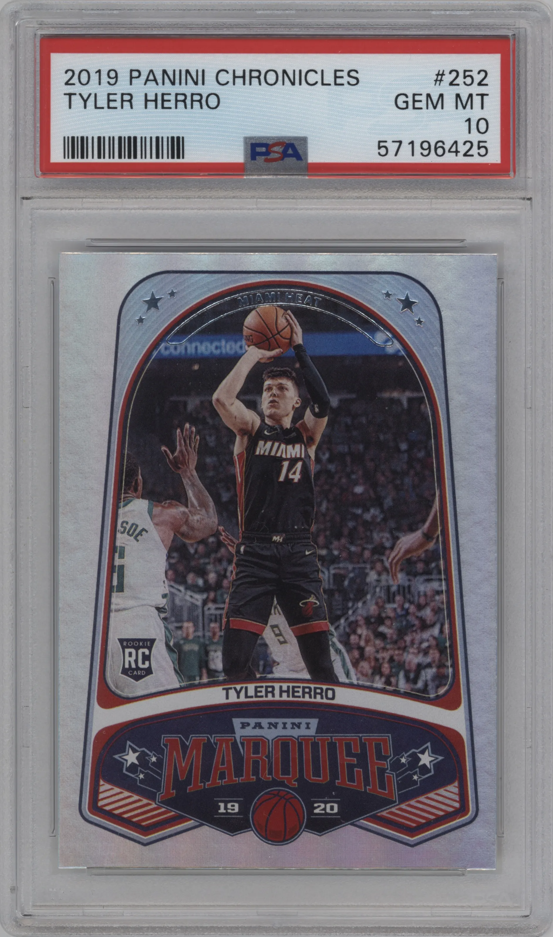 2019 Panini Chronicles Marquee Tyler Herro PSA 10