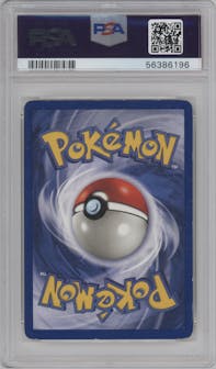 Venusaur from the 1999 Pokemon set graded by PSA and given an overall grade of 7.