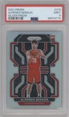 Alperen Sengun from the 2021-22 Panini Prizm  set featuring a Silver Prizm parallel graded by PSA and given an overall grade of 9.