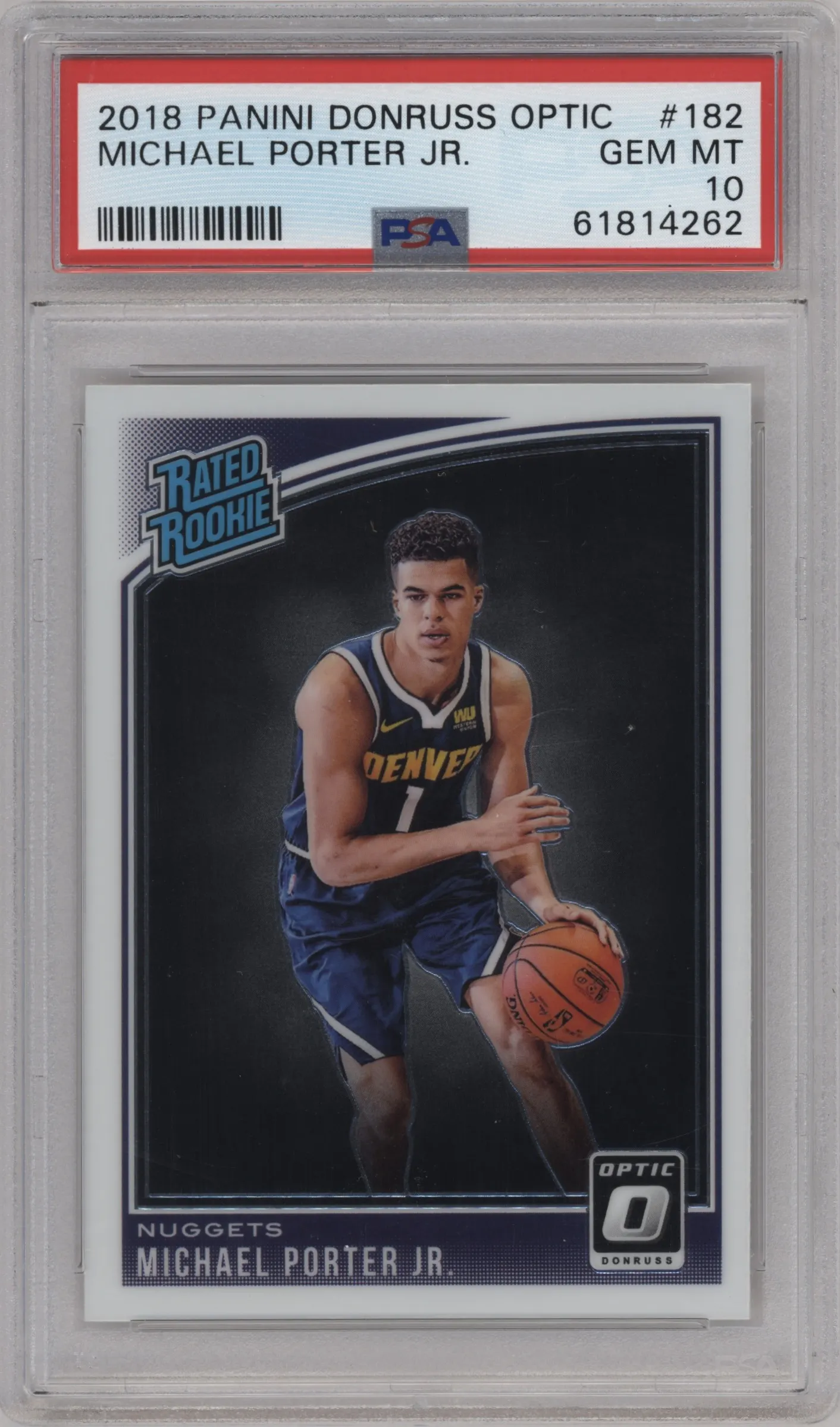 2018 Panini Donruss Optic Rated Rookie Michael Porter Jr. PSA 10
