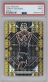 Jeremy Sochan from the 2022-23 Panini Mosaic set featuring a Gold Mosaic parallel graded by PSA and given an overall grade of 9.