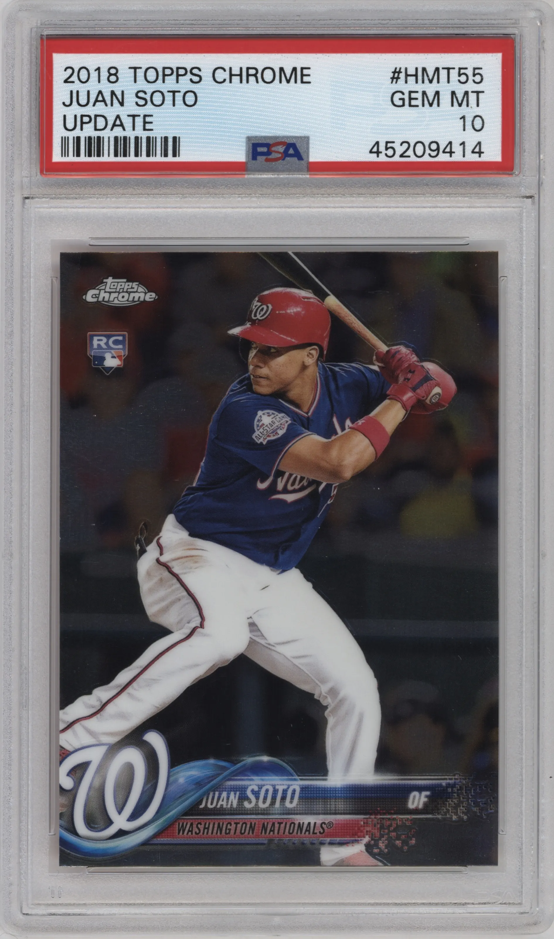 2018 Topps Chrome Update Juan Soto PSA 10