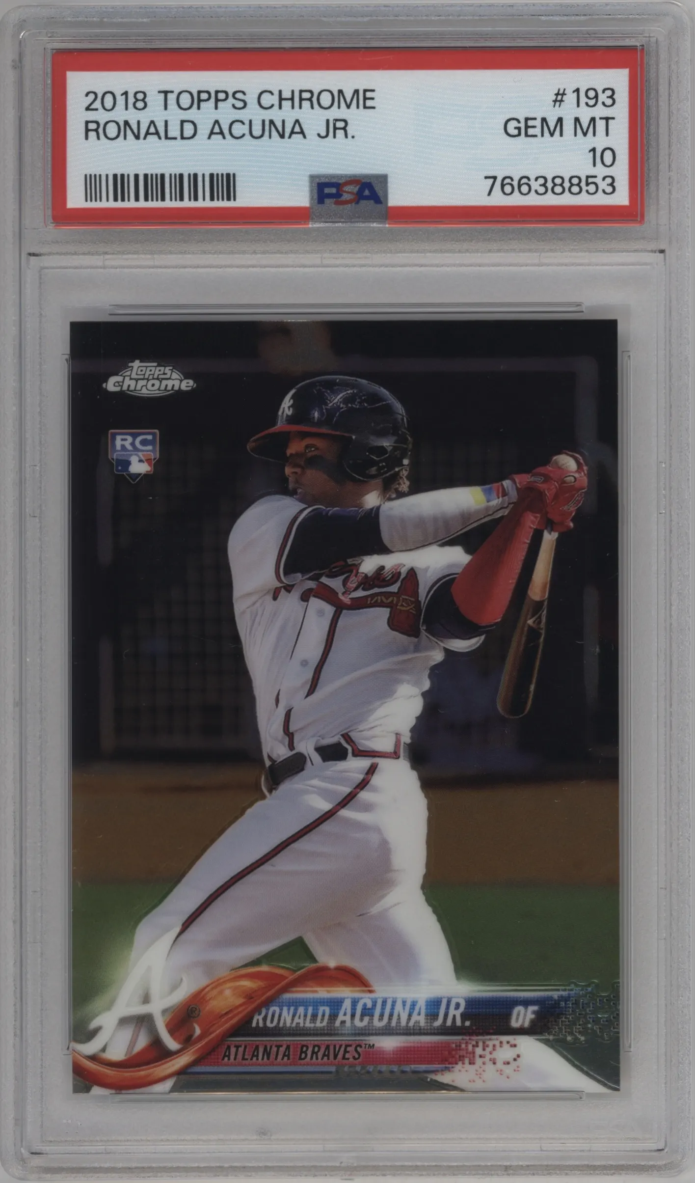 2018 Topps Chrome Ronald Acuna Jr. PSA 10