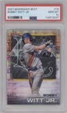 Bobby Witt Jr. from the 2021 Bowman’s Best set graded by PSA and given an overall grade of 10.