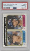 Pete Alonso/Aaron Judge from the 2023 Topps Heritage set graded by PSA and given an overall grade of 10.
