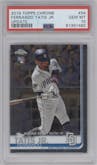 Fernando Tatis Jr. from the 2019 Topps Chrome Update set graded by PSA and given an overall grade of 10.