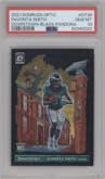 Devonta Smith from the 2021 Panini Donruss Optic set featuring a Black Pandora parallel graded by PSA and given an overall grade of 10.