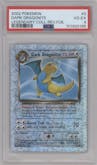 Dark Dragonite from the 2002 Pokemon  set graded by PSA and given an overall grade of 4.