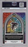 Drake London from the 2022 Panini Mosaic set graded by PSA and given an overall grade of 9.