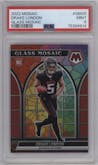 Drake London from the 2022 Panini Mosaic set graded by PSA and given an overall grade of 9.