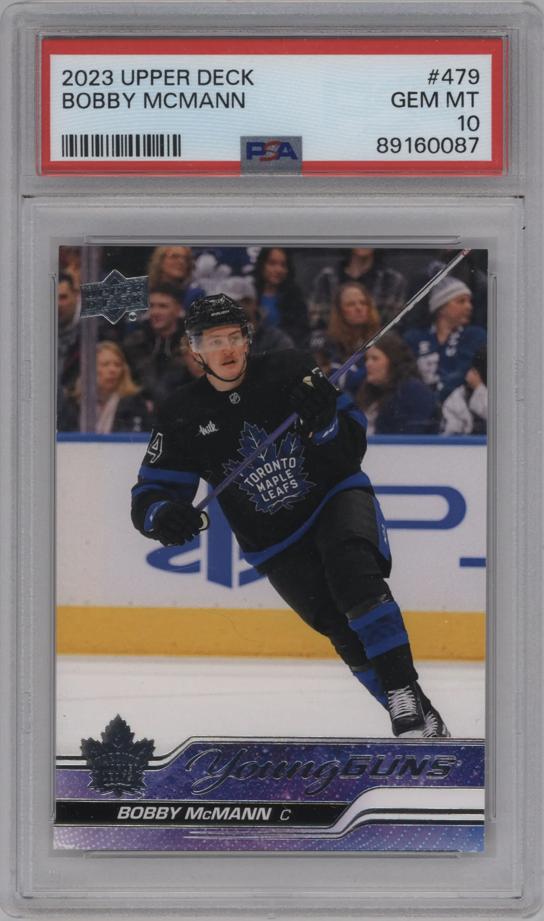 2023 Upper Deck Series 2 Young Guns Bobby McMann #479 PSA 10