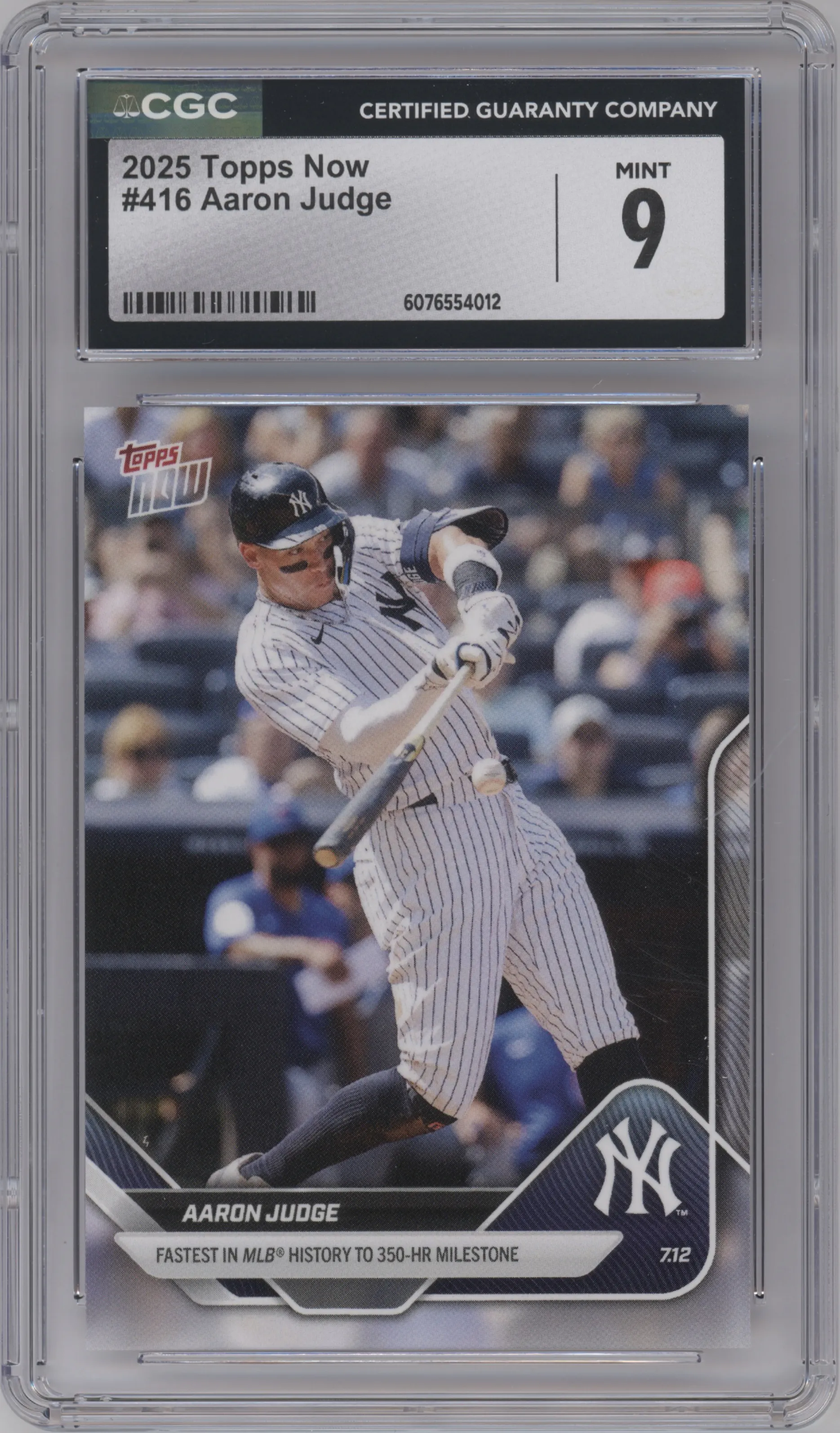 2025 Topps Now Aaron Judge #416 CGC 9