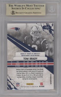 Tom Brady from the 2010 Panini Rookies & Stars Longevity set graded by Beckett and given an overall grade of 9.5.