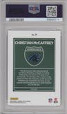 Christian McCaffrey from the 2023 Donruss Optic set graded by PSA and given an overall grade of 9.