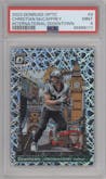 Christian McCaffrey from the 2023 Donruss Optic set graded by PSA and given an overall grade of 9.