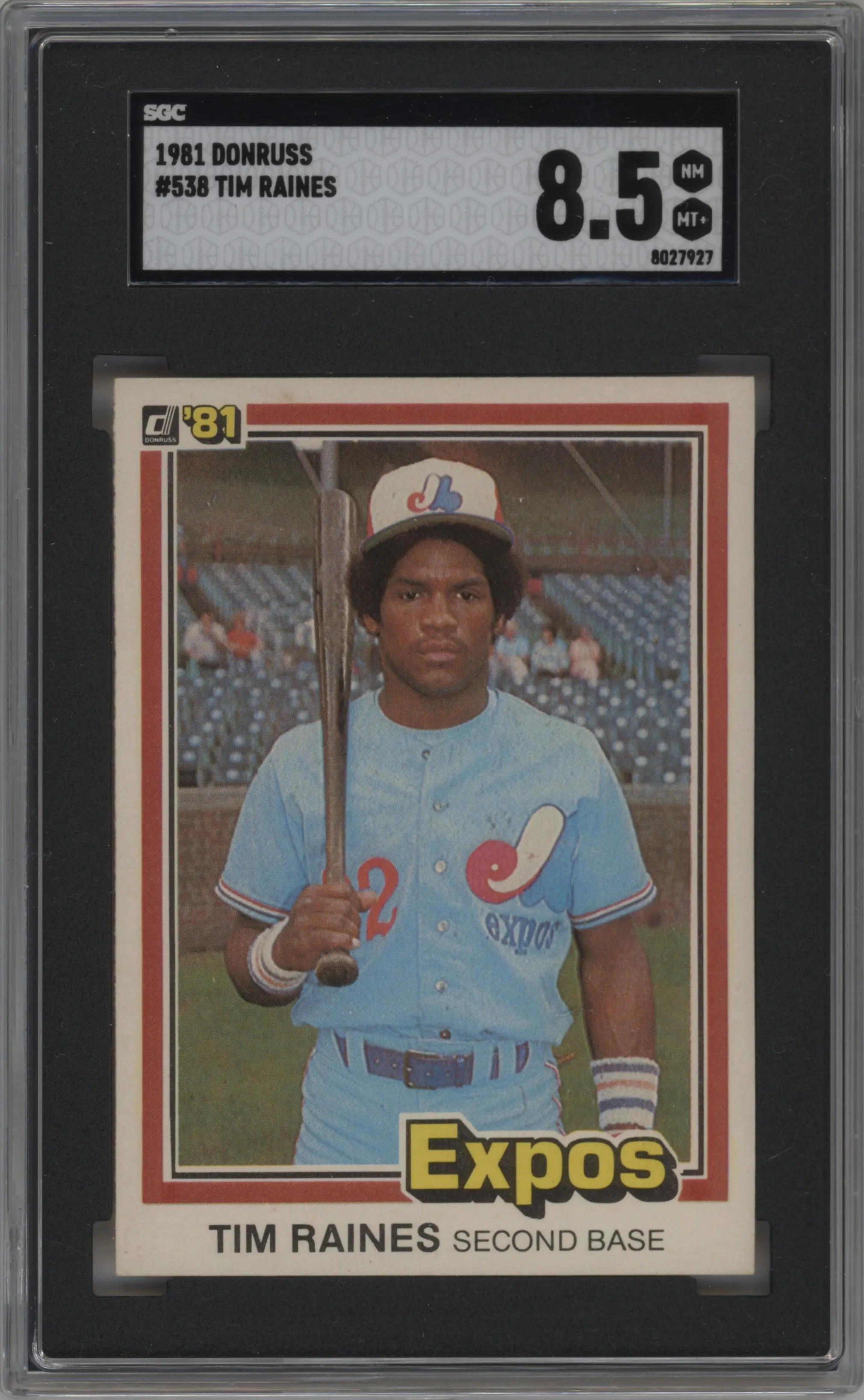 1981 Donruss Tim Raines SGC 8.5