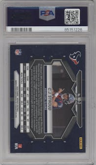 C.J. Stroud  from the 2023 Panini Mosaic set featuring a Silver parallel graded by PSA and given an overall grade of 9.