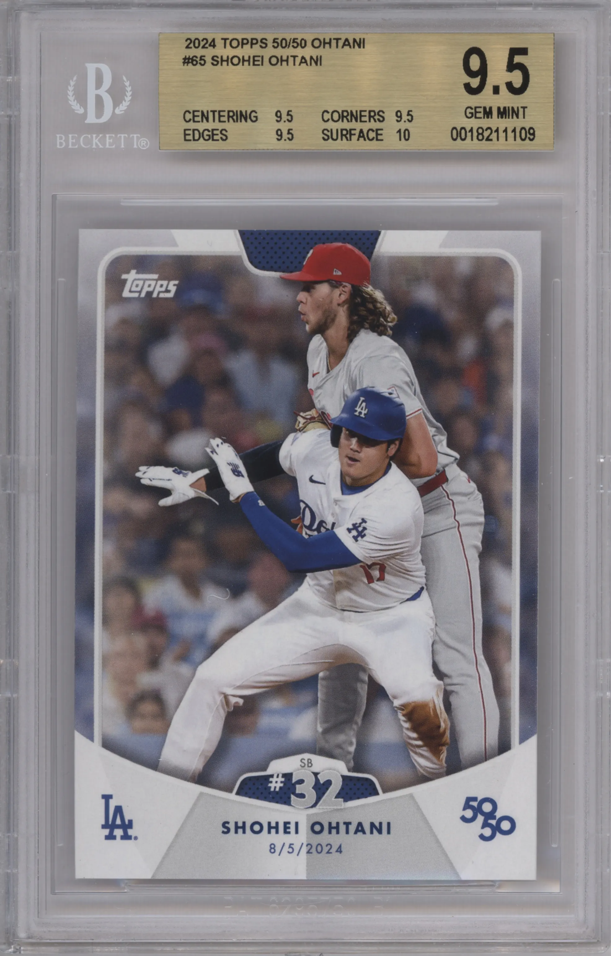 2024 Topps 50/50 Shohei Ohtani BGS 9.5