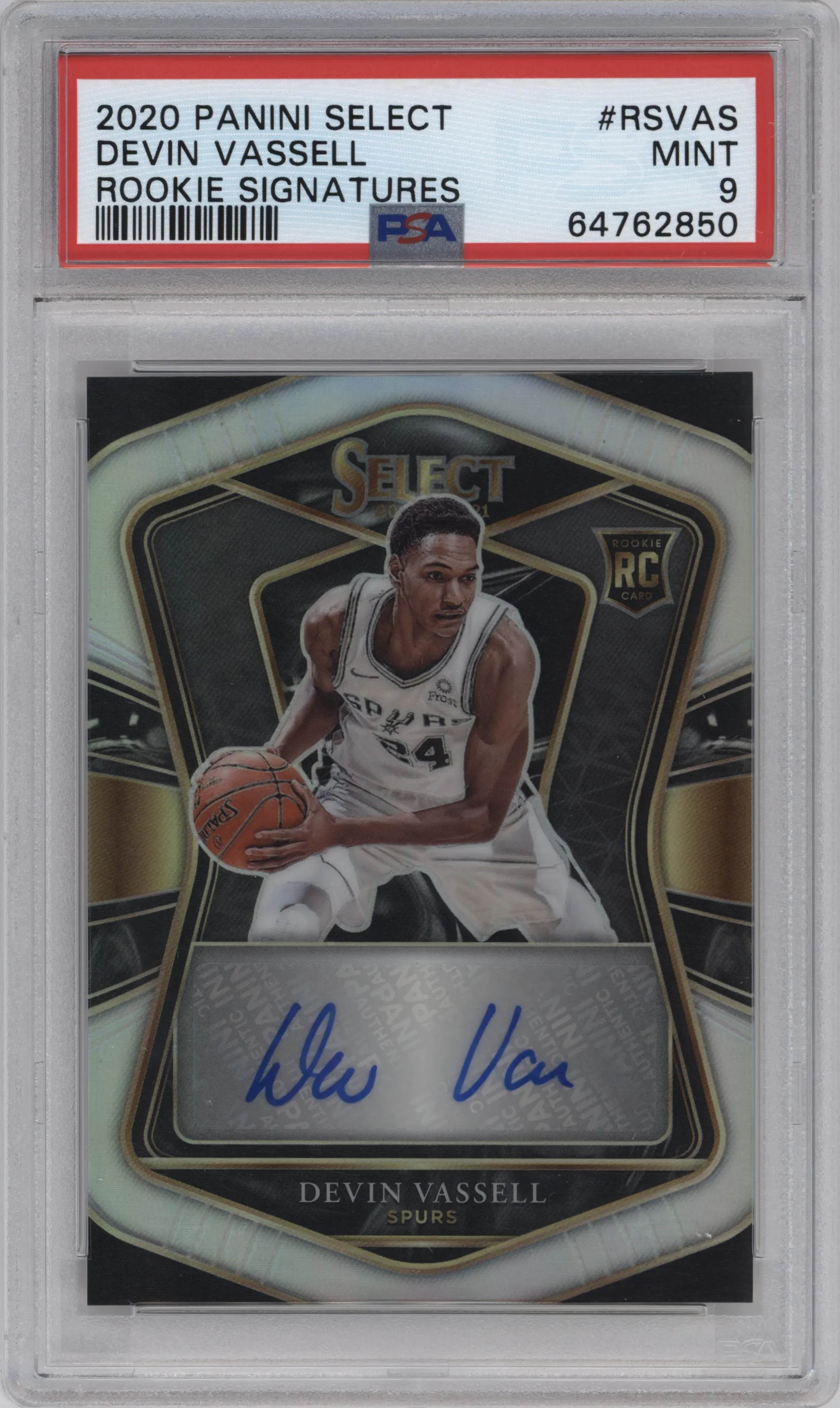 2020 Panini Select Rke.Sig. Devin Vassell #RS-VAS PSA 9