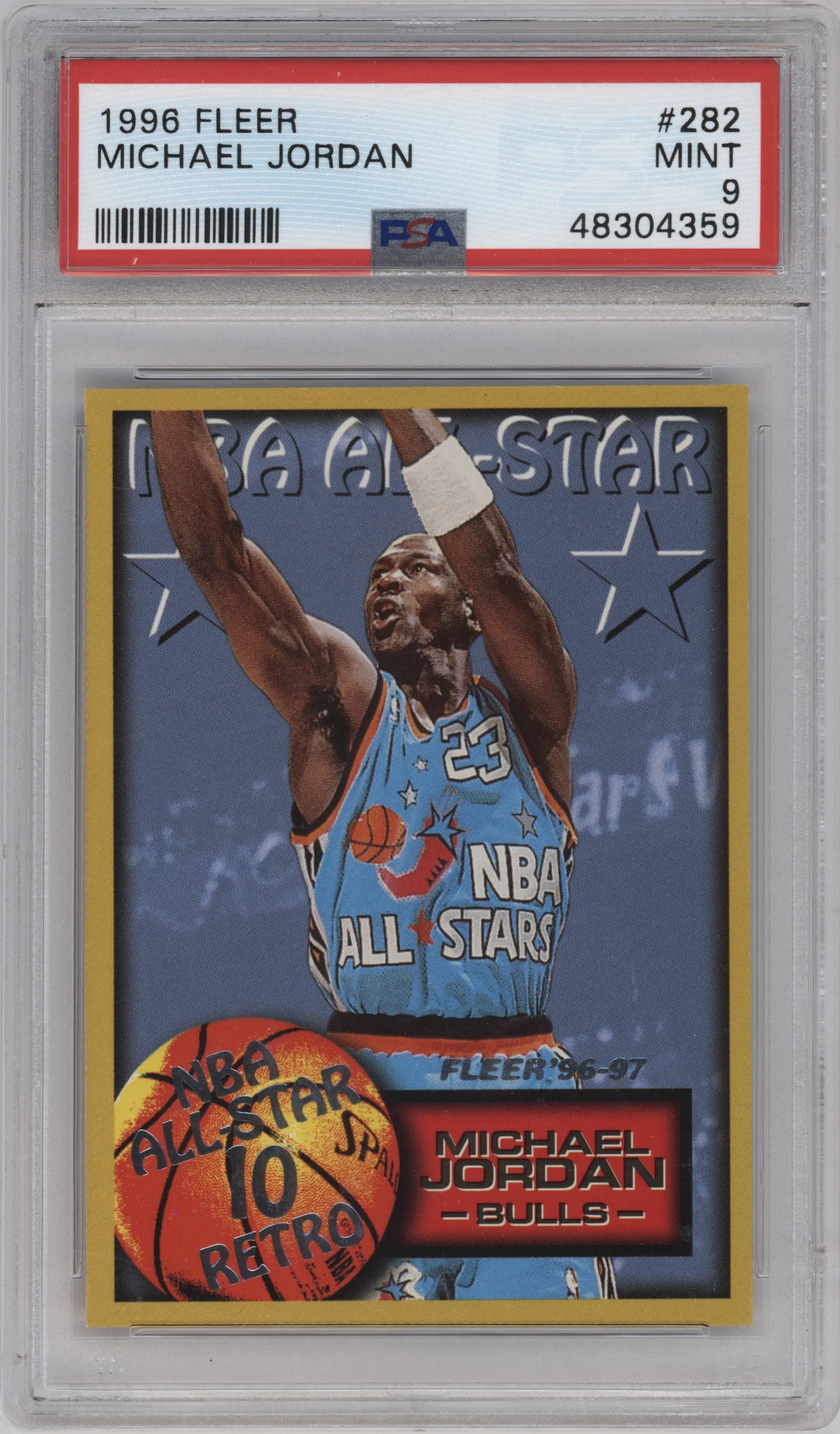 1996 Fleer Michael Jordan #282 PSA 9