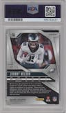 Johnny Wilson from the 2024 Panini Prizm set featuring a Choice Cherry Blossom Prizm parallel graded by PSA and given an overall grade of 9.