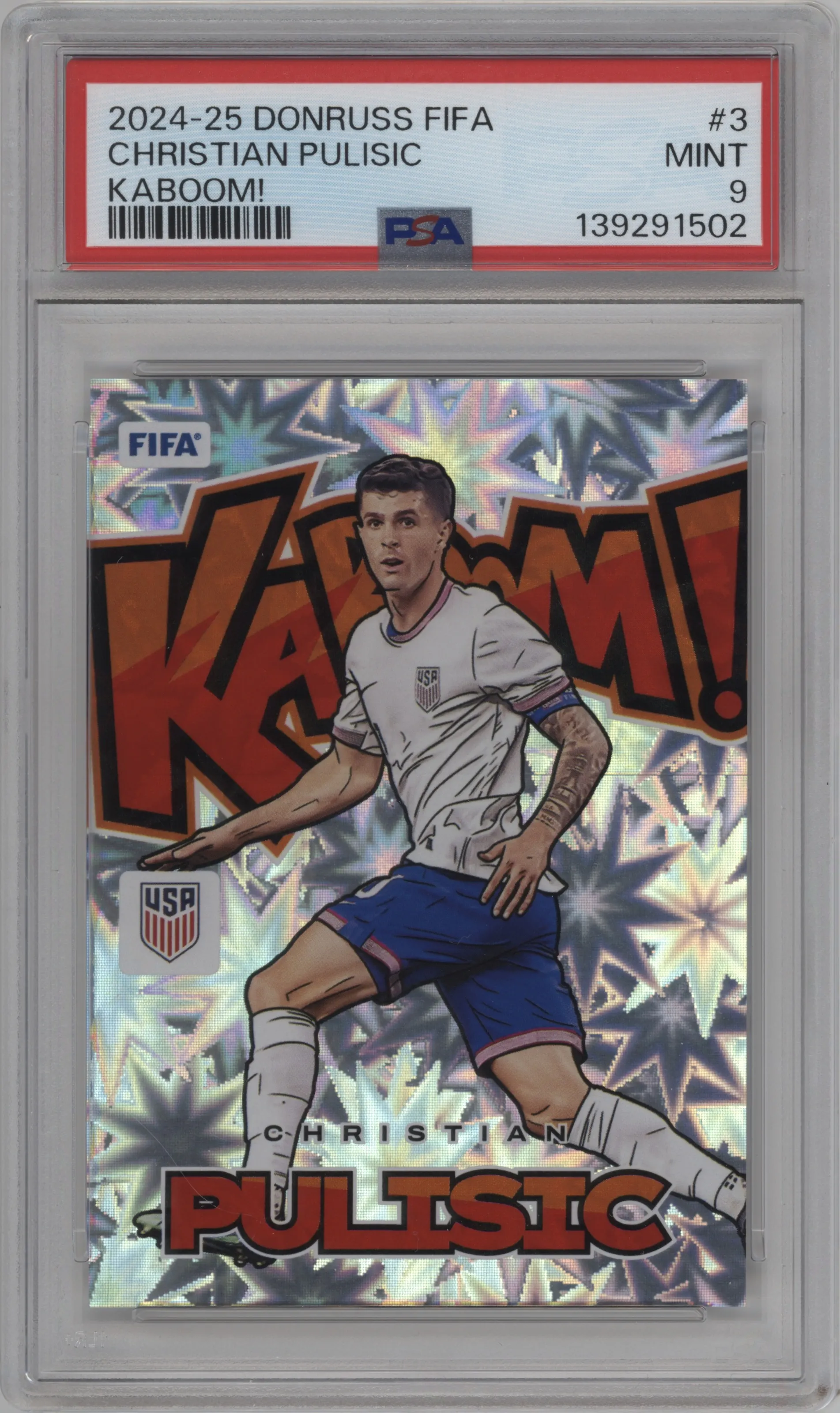 2024 Panini Donruss Kaboom Christian Pulisic #3 PSA 9