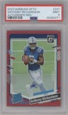 Anthony Richardson from the 2023 Donruss Optic set featuring a Red parallel graded by PSA and given an overall grade of 9.