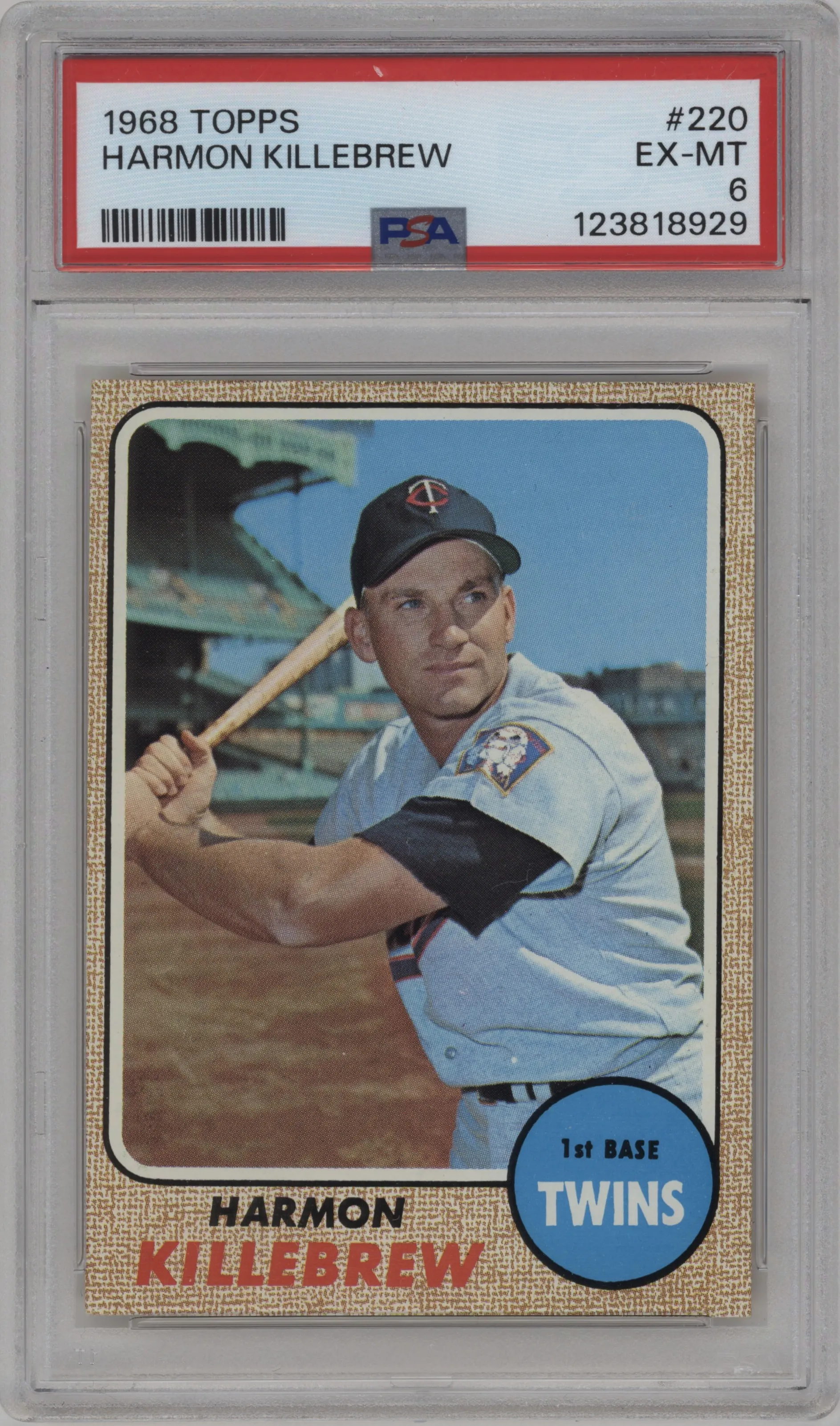 1968 Topps Harmon Killebrew #220 PSA 6