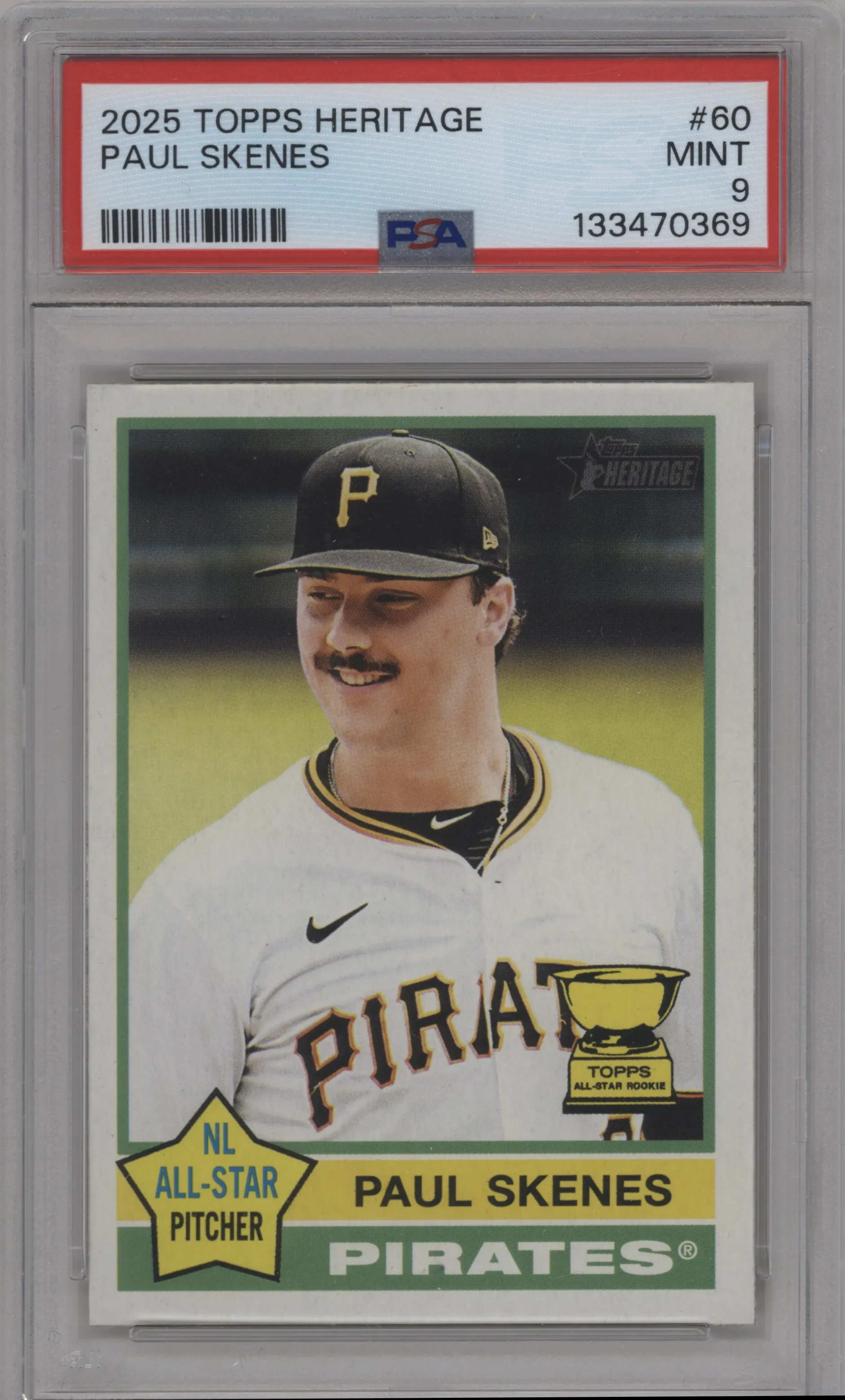 2025 Topps Heritage Paul Skenes #60 PSA 9