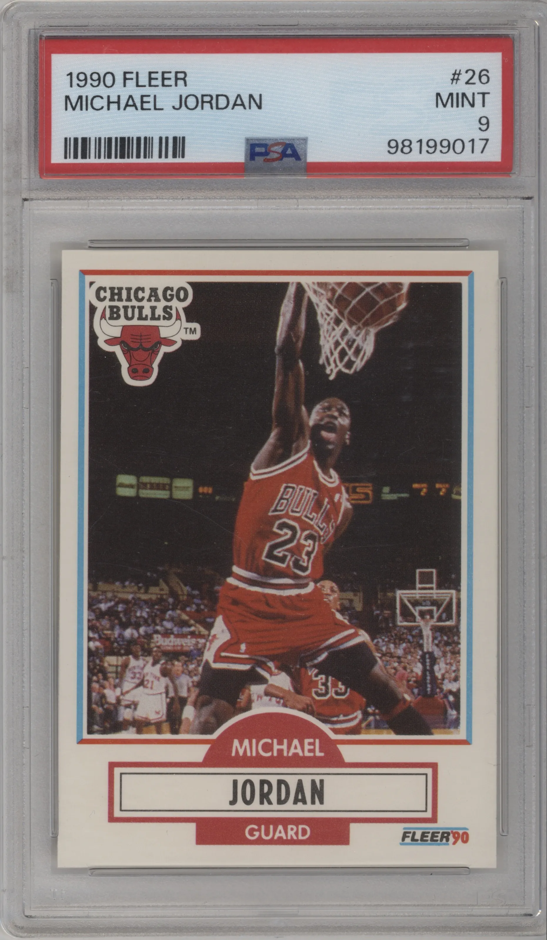 1990 Fleer Michael Jordan PSA 9