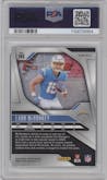 Ladd McConkey from the 2024 Panini Prizm set featuring a Silver Prizm parallel graded by PSA and given an overall grade of 10.