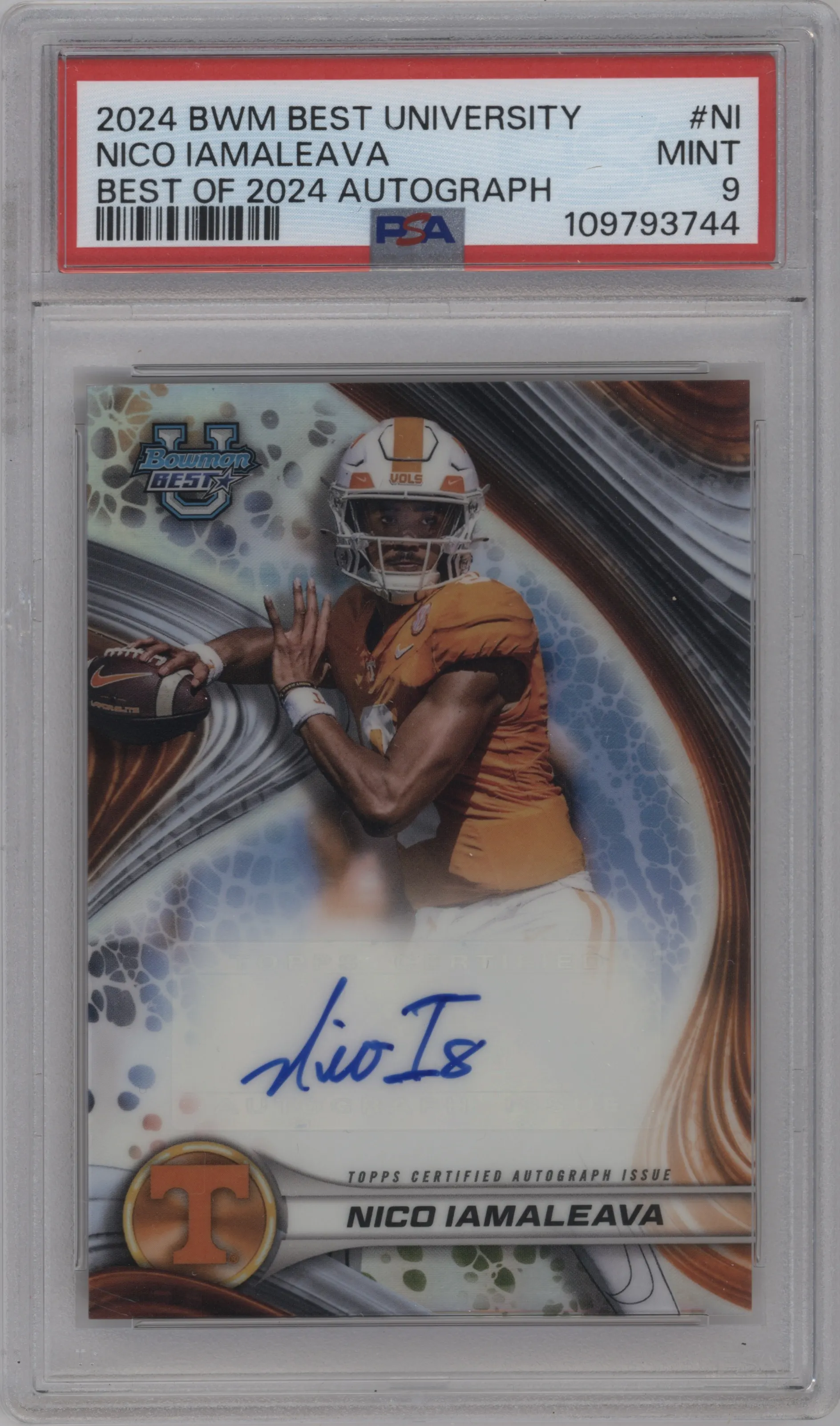 2024 Bowman University Best Best of 2024 Auto Nico Iamaleava #BOA-NI PSA 9