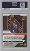 Mikal Bridges from the 2018-19 Panini Prizm set featuring a Blue Prizm  parallel graded by PSA and given an overall grade of 10.