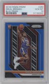 Mikal Bridges from the 2018-19 Panini Prizm set featuring a Blue Prizm  parallel graded by PSA and given an overall grade of 10.