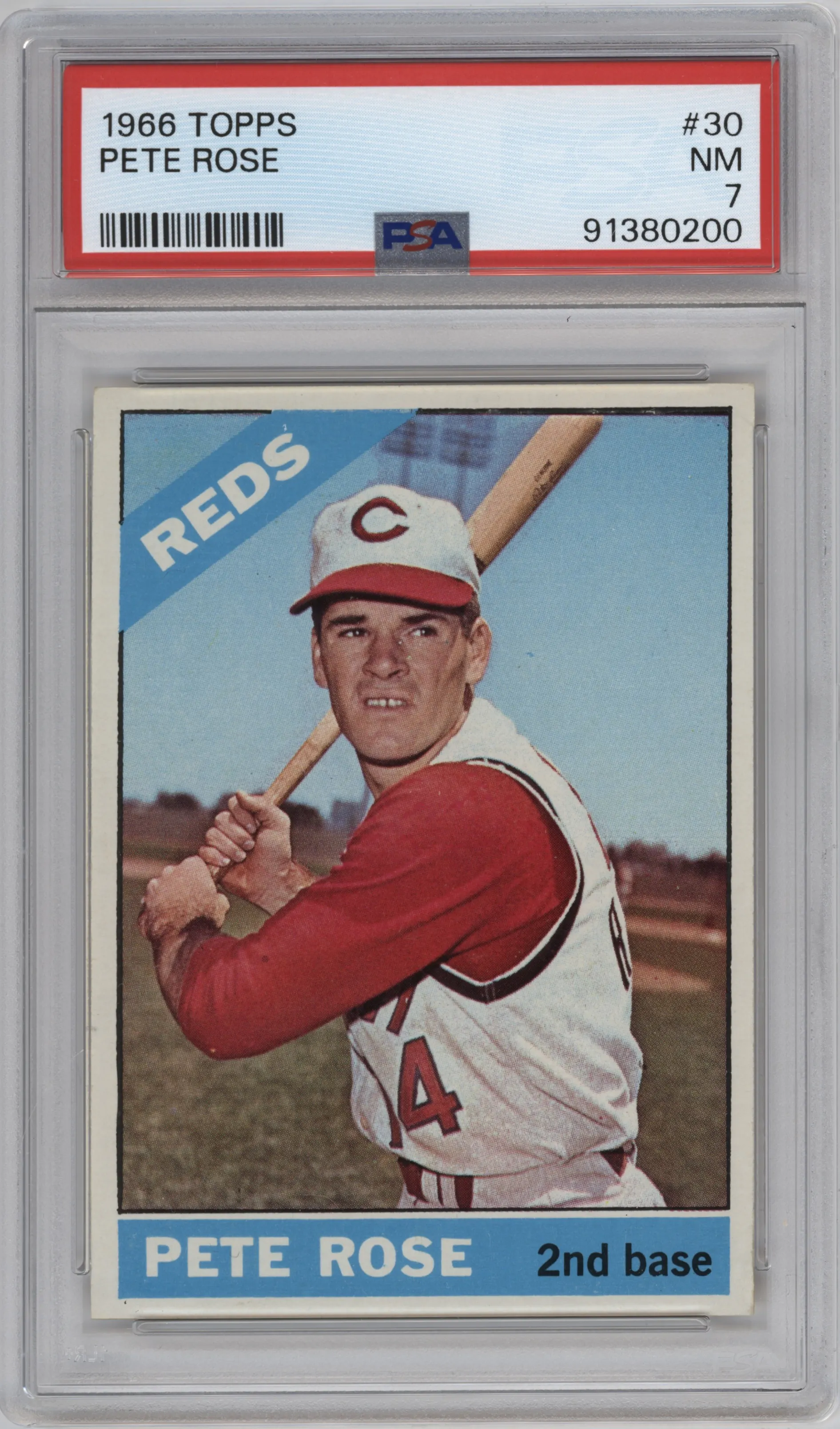 1966 Topps Pete Rose PSA 7