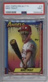 Mike Trout from the 2021-22 Topps Project70 set graded by PSA and given an overall grade of 9.