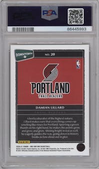 Damian Lillard from the 2020-21 Panini One and One set graded by PSA and given an overall grade of 10.
