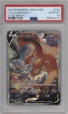Charizard V from the 2022 Pokemon SWSH JPN set graded by PSA and given an overall grade of 10.