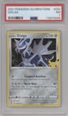 Dialga from the 2021 Pokemon SWSH set graded by PSA and given an overall grade of 7.
