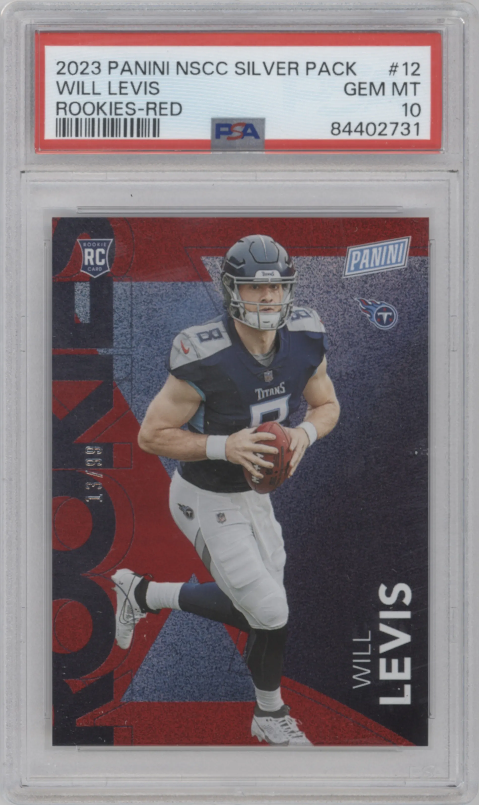 2023 Panini The National VIP Silver Packs Will Levis Red #RC12 PSA 10