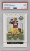 Aaron Rodgers from the 2005 Topps set graded by PSA and given an overall grade of 9.