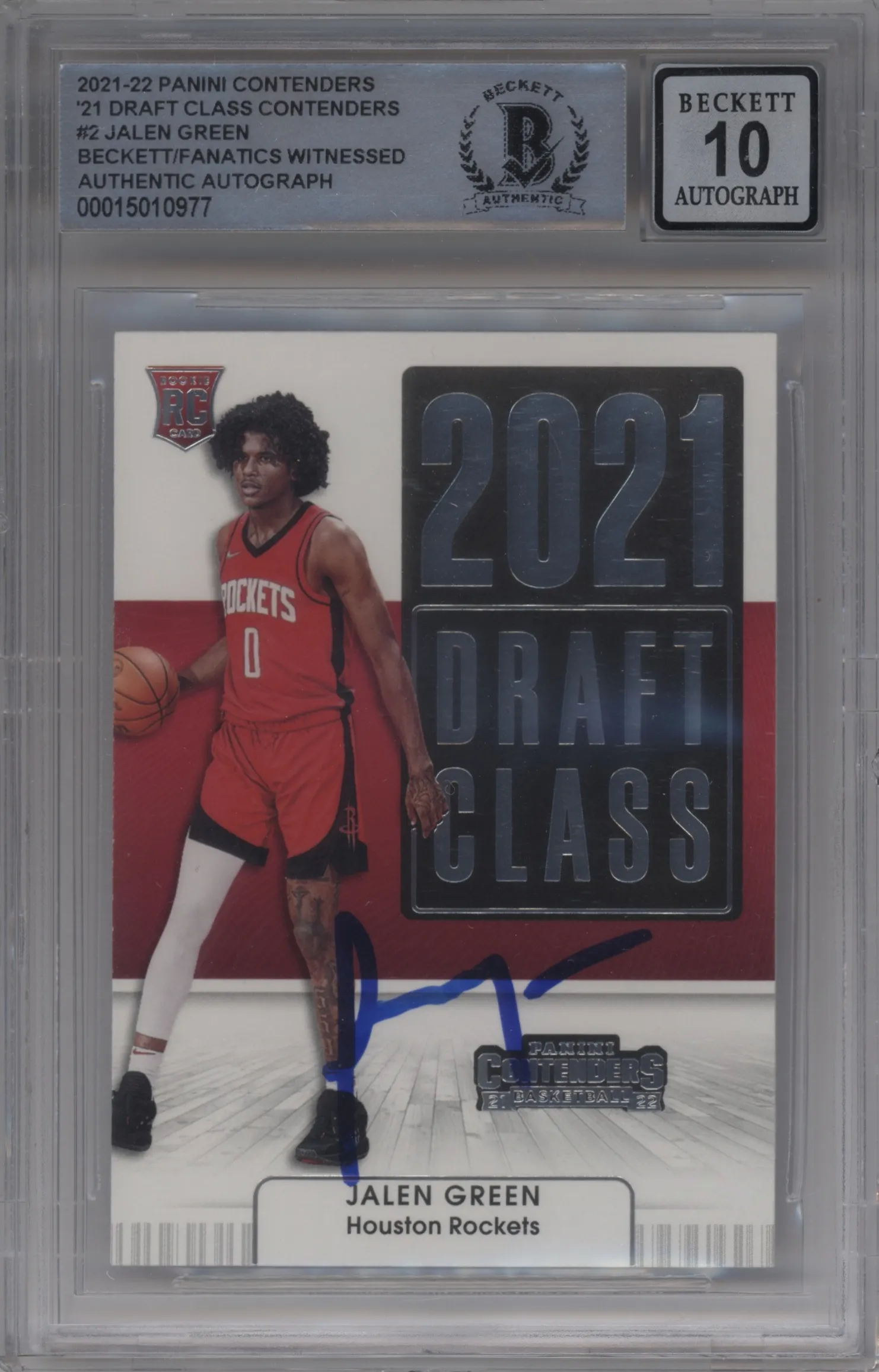 2021 Panini Contenders 2021 Draft Class Jalen Green BGS AUTHENTIC #2 BGS