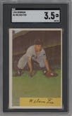 Nelson Fox from the 1954 Bowman set graded by SGC and given an overall grade of 3.5.
